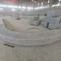 吉林省 芝麻白异形坐凳，自然面光面弧形加工