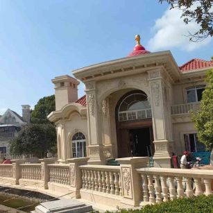 吉林省 黄金麻花岗岩欧式别墅