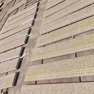 吉林省 黄金麻花岗岩光面楼梯踏步