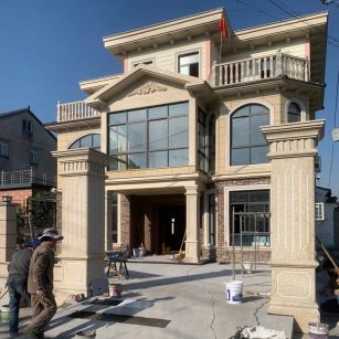 吉林省 黄金麻花岗岩荔枝面别墅外墙干挂私家专属