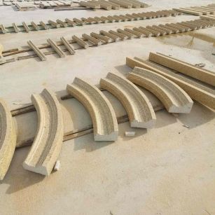 吉林省 黄金麻花岗岩别墅线条