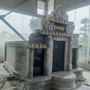 吉林省 芝麻白墓碑效果展示图