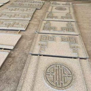 吉林省 白麻花岗岩外墙立面雕刻板