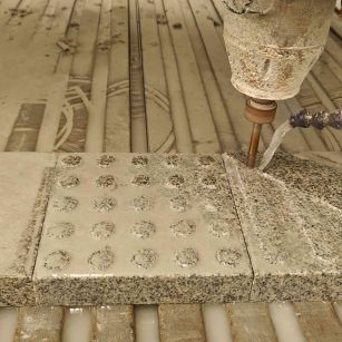 吉林省 芝麻白花岗岩石材盲人石、盲道石、盲点石