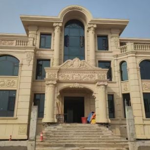 吉林省 黄金麻花岗岩别墅外墙干挂