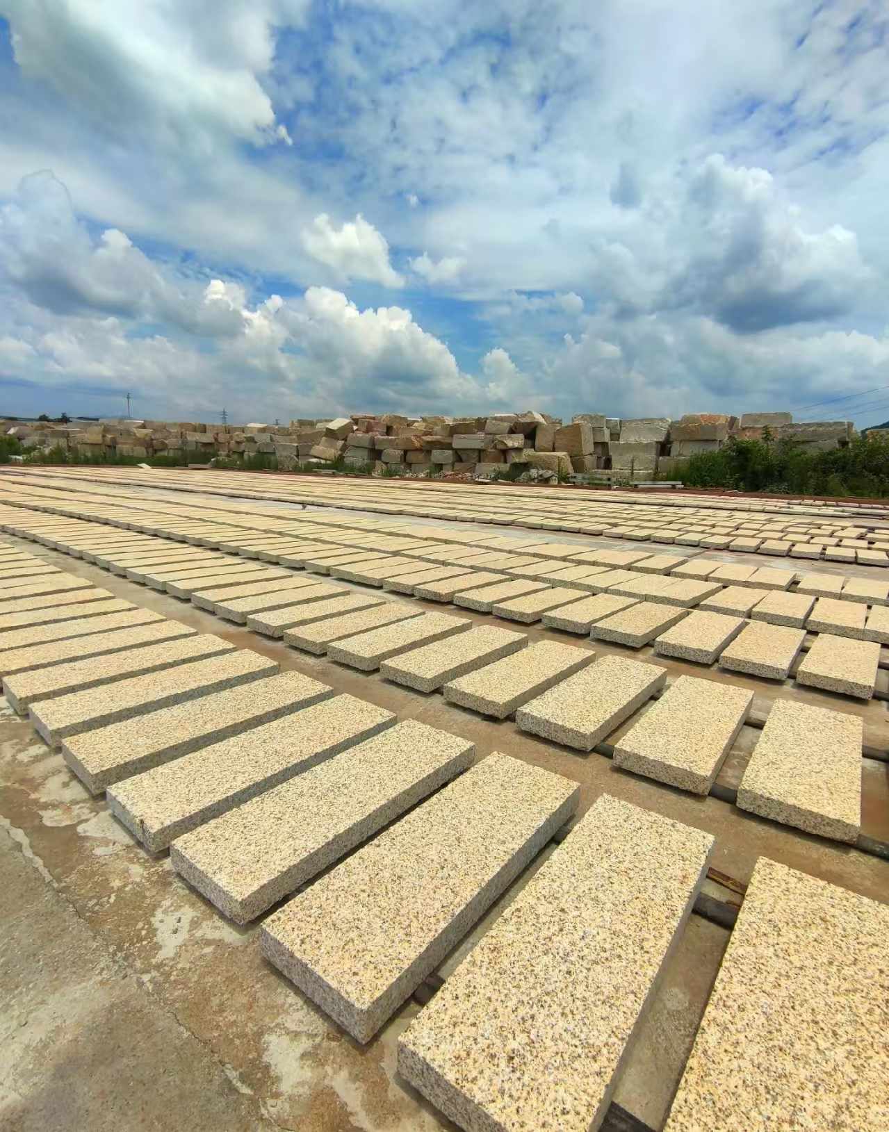 吉林省 黄金麻荔枝面花岗岩石材地铺石防护中