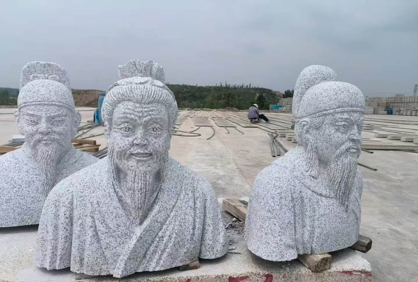 吉林省 白麻花岗岩石材人物立体雕刻