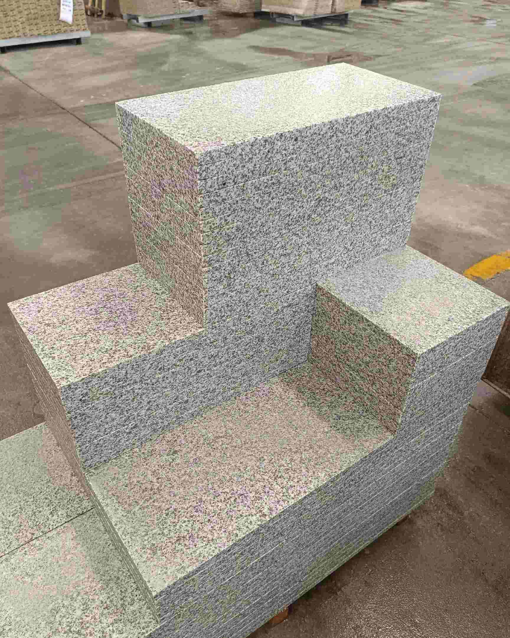 吉林省 白麻花岗岩荔枝面地铺石