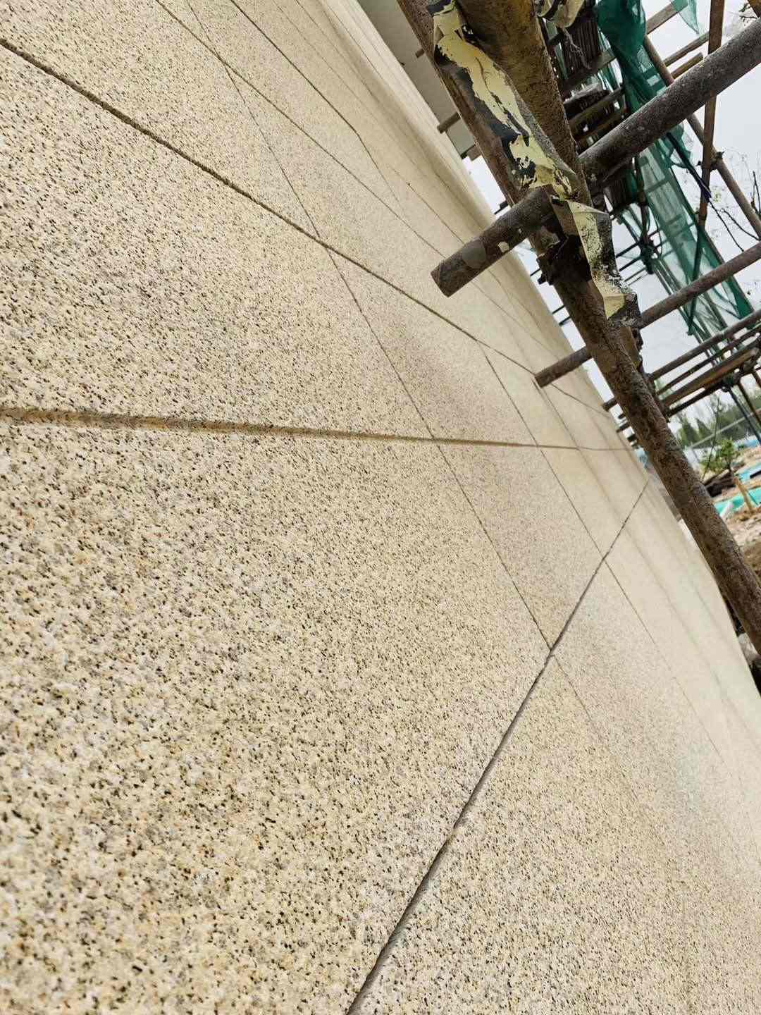 吉林省 黄金麻花岗岩荔枝面外墙干挂石材效果示例