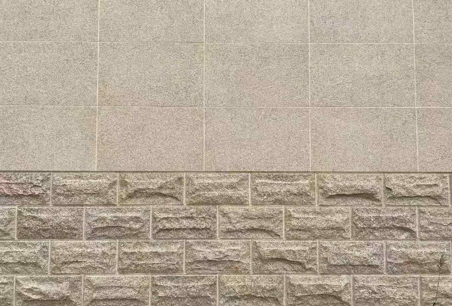 吉林省 黄金麻自然面蘑菇石配荔枝面干挂