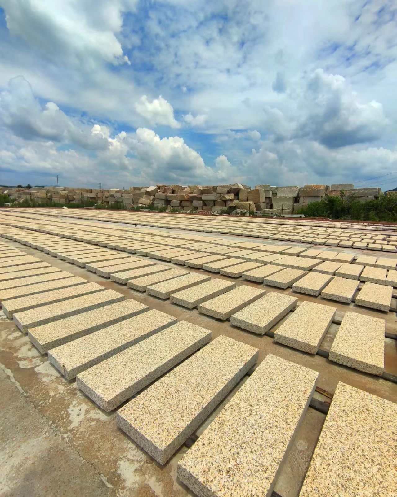 吉林省 黄金麻花岗岩荔枝面地铺石防护中